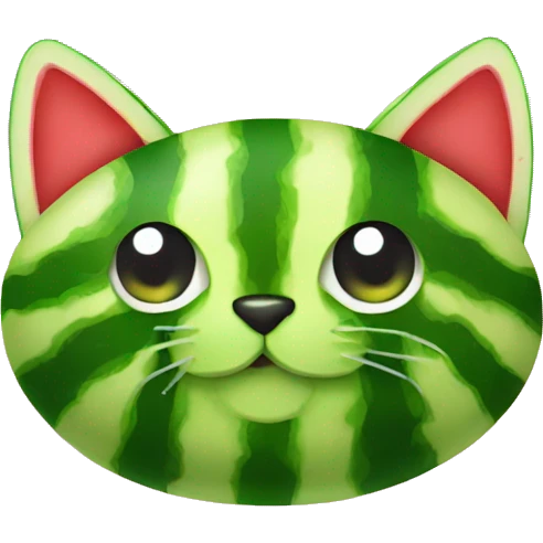 Watermelon cat  emoji