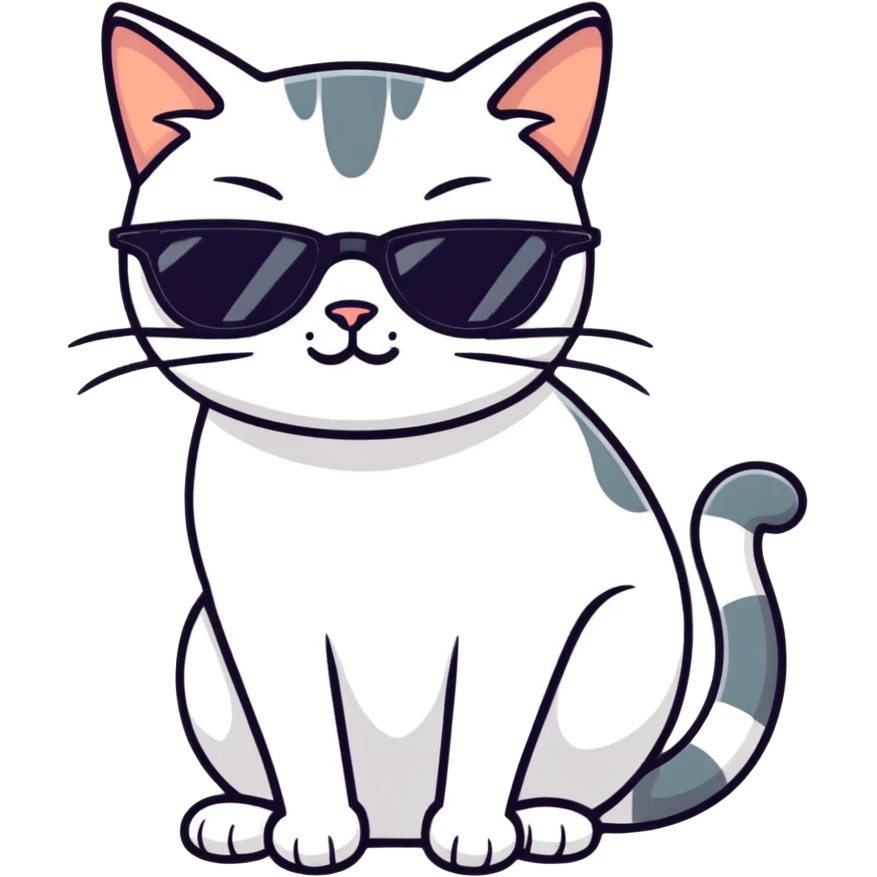 Cat with sunglasses emoji