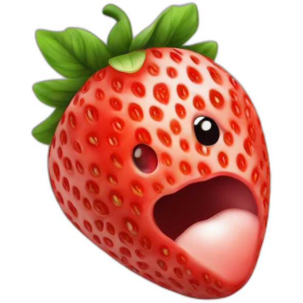 Fraise-clin-d-oeil emoji