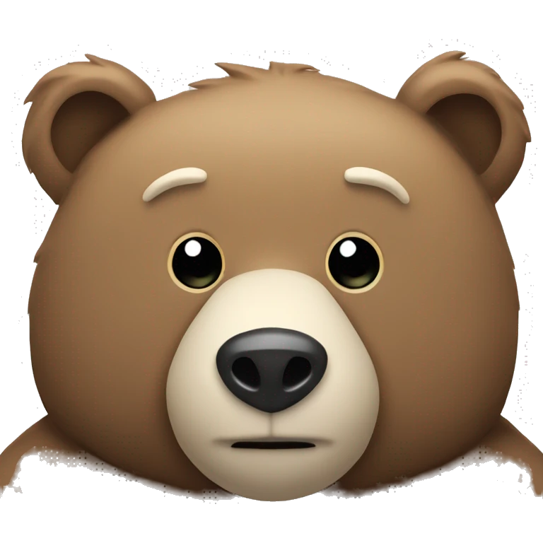 bear peluche with square face emoji