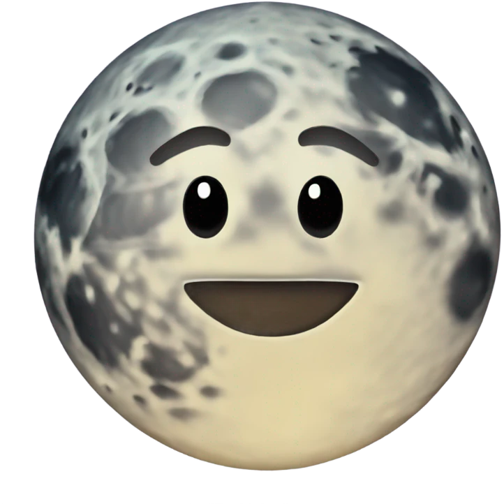 Retro moon  emoji