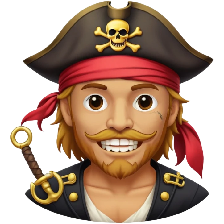 Pirate with golden tooth emoji