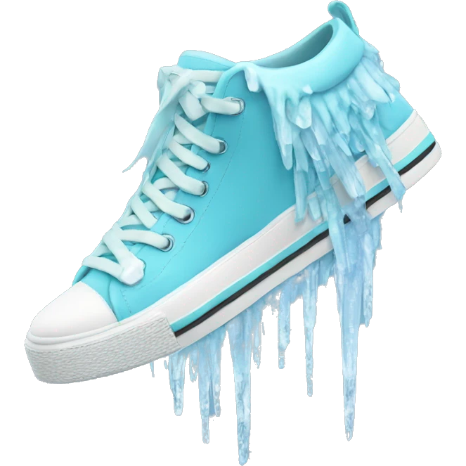 frozen sneaker with icicles emoji