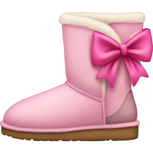 Uggs with a pink bow emoji