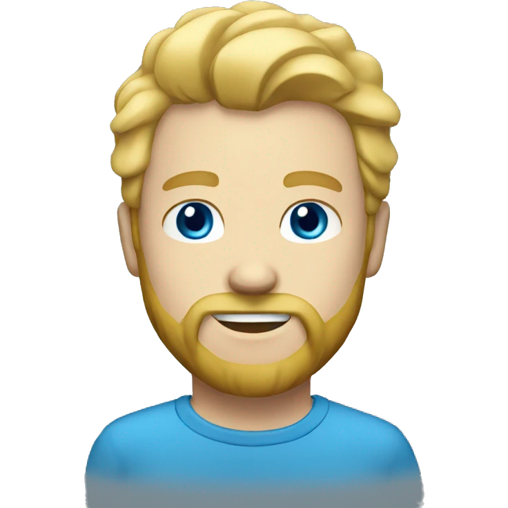 Man with blonde hair blue eyes beard  emoji
