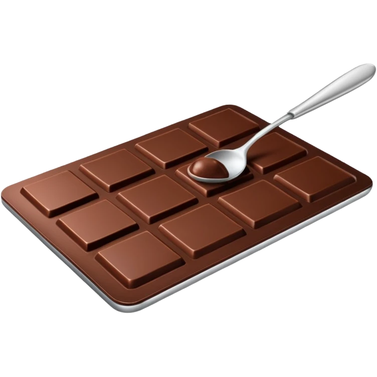 une tbalette de chocolat emballé dans de l'aluminium emoji