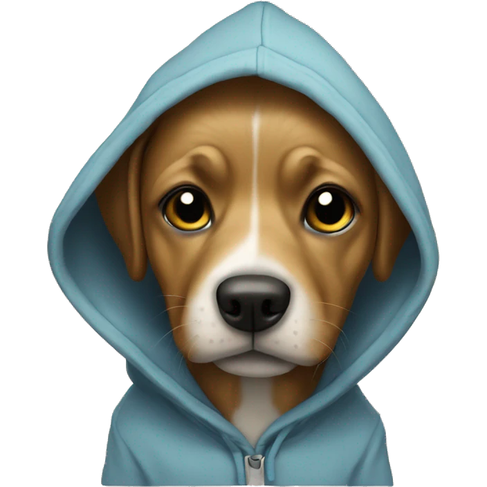 Dog with hoodie emoji