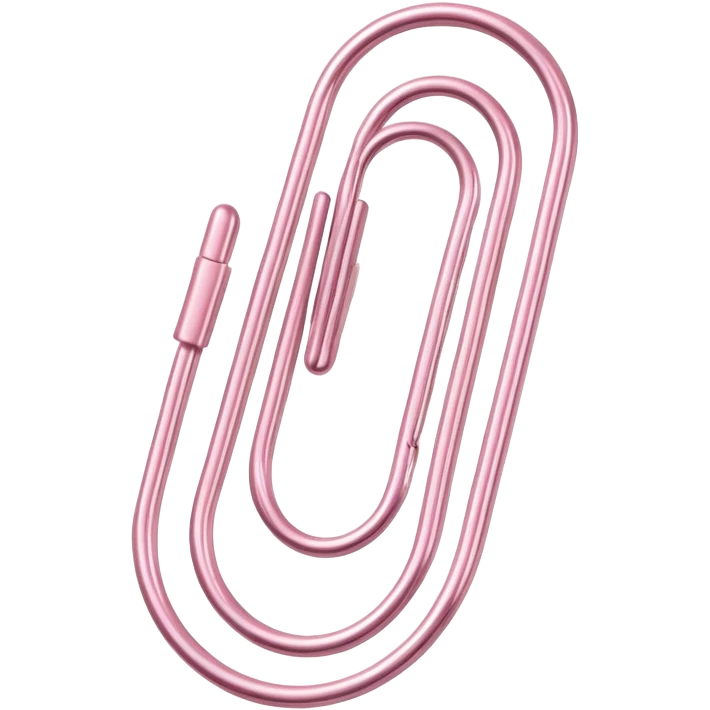 pastel pink paper clip emoji