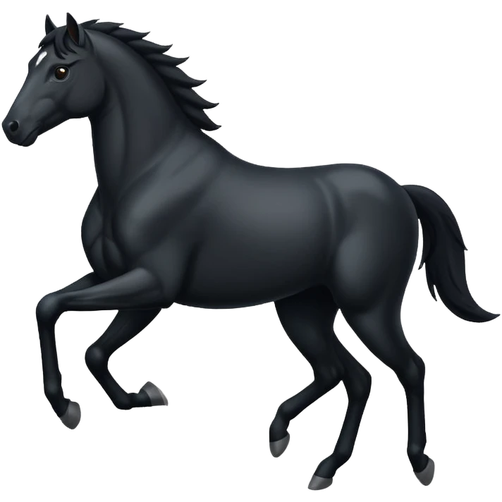 i want a black, running, stallion  emoji