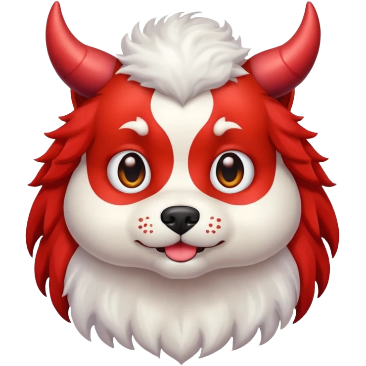 devil magical cute fluffy complete dog emoji