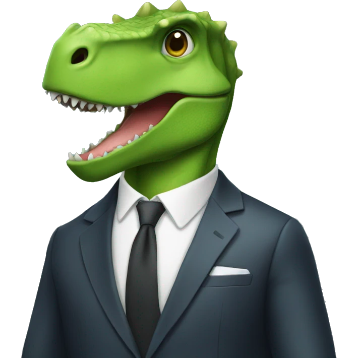 Dinosaur in suit  emoji