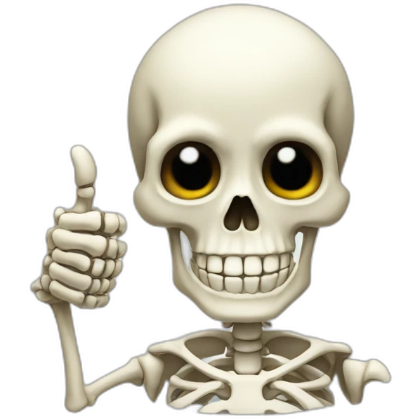 skeleton thumbs up emoji
