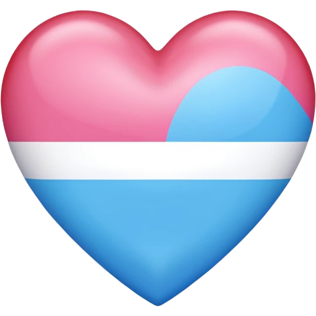 heart with transgender pride colors emoji