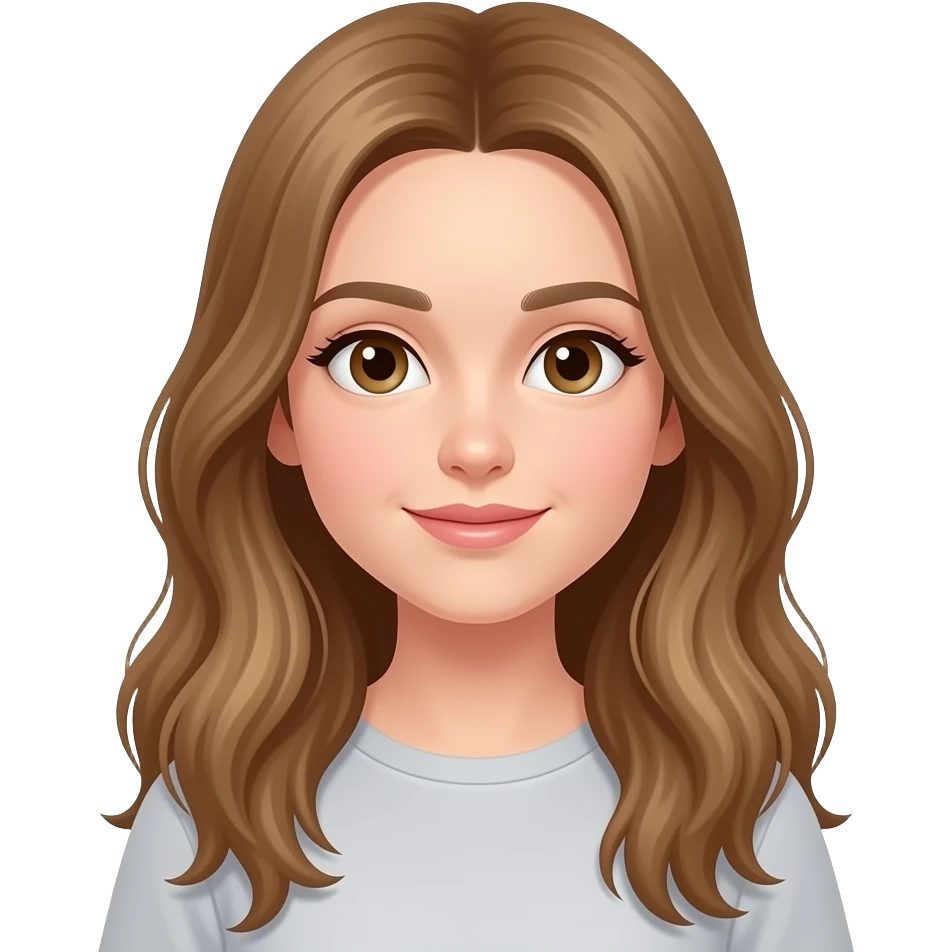 Mädchen lange hellbraune Haare emoji