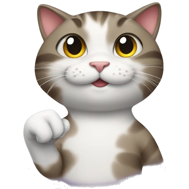 Cat with finger heart emoji