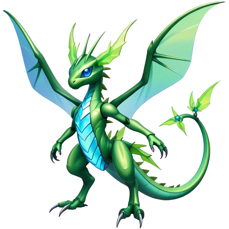  Cool Edgy Shiny Futuristic Ethereal Legendary Scyther-Flygon-Digimon-hybrid full body emoji