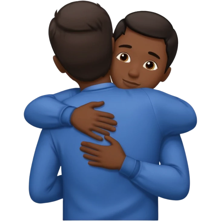 1White adult male dark hair and dark skin adult male, spooning naked ,rear view, kissing  emoji