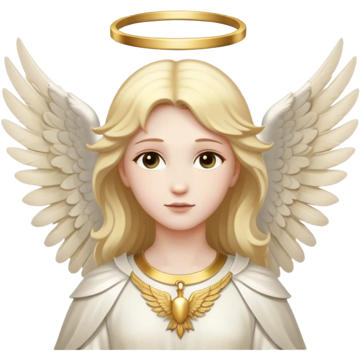 guardian angel with wings and halo from bible emoji