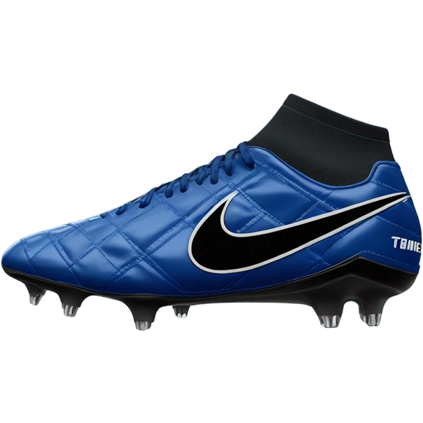 Nike tiempo cleats with studs the tiempo the legends dark vlue and blavk make it almost like the real life ones emoji