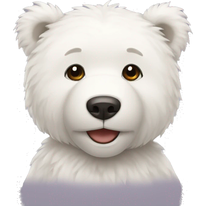 White teddy bear  emoji