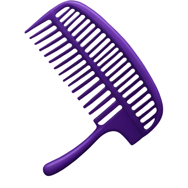 Purple comb with handle emoji