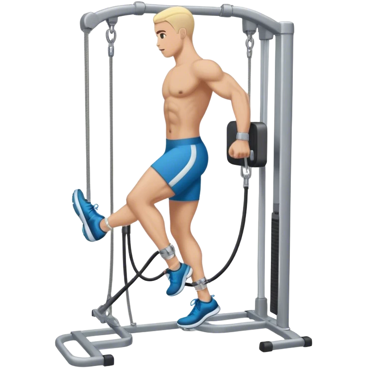 standing cable-machine-leg-raise with ankle-cuffs emoji
