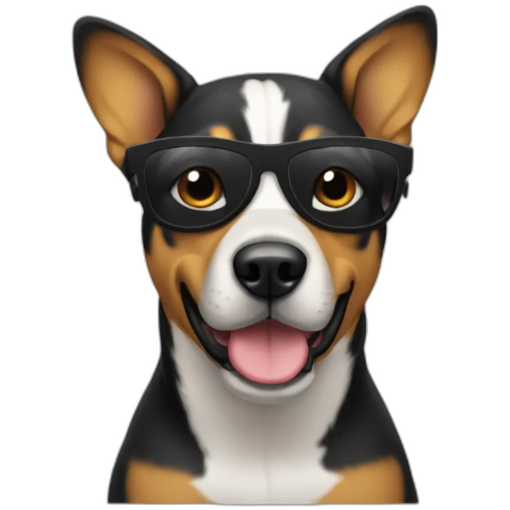 Cool dog emoji