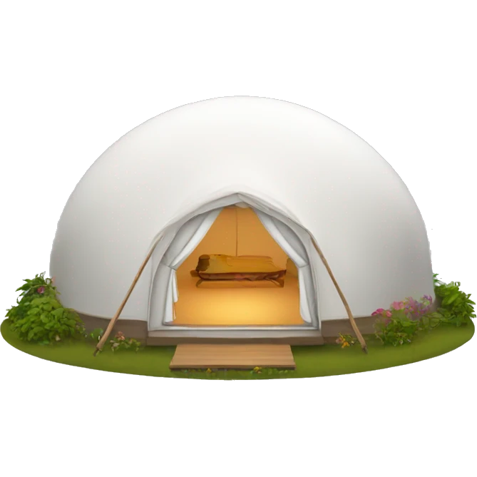 Glamping white round dome emoji