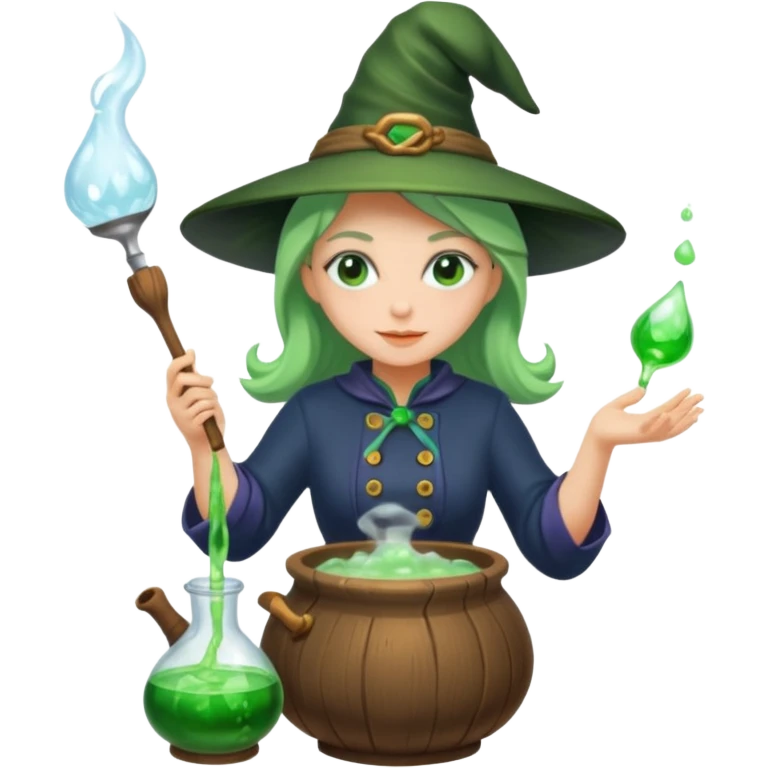 green witch cooking potion emoji