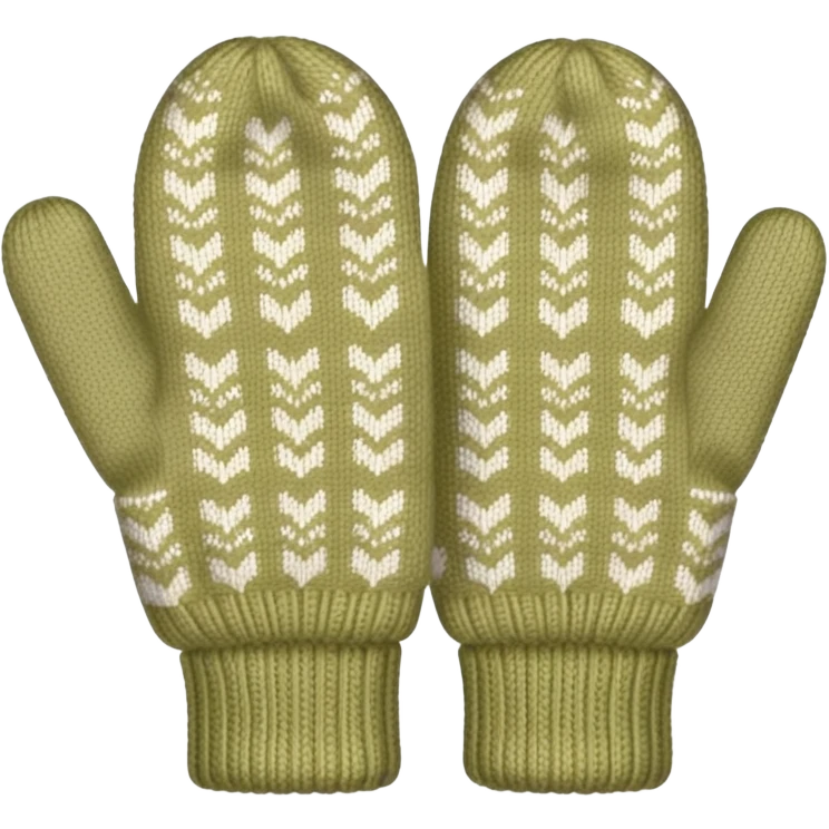 Pale olive colored mittens emoji