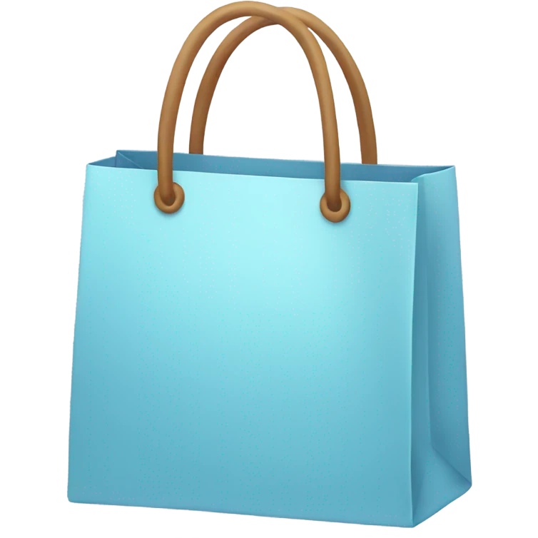 Light blue shopping bag emoji