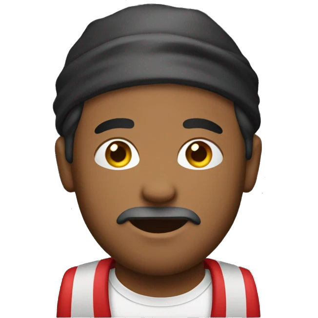 man with a red bandana across his face emoji