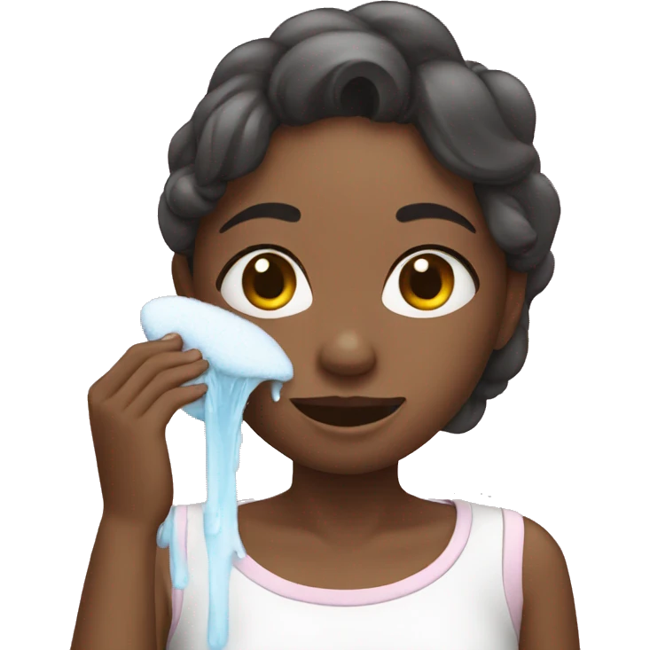 Girl washing face emoji