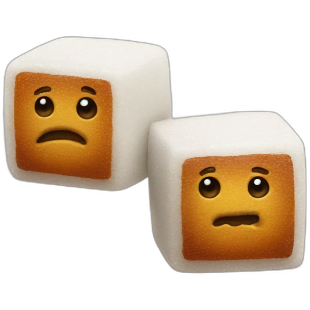 three sugar cubes emoji