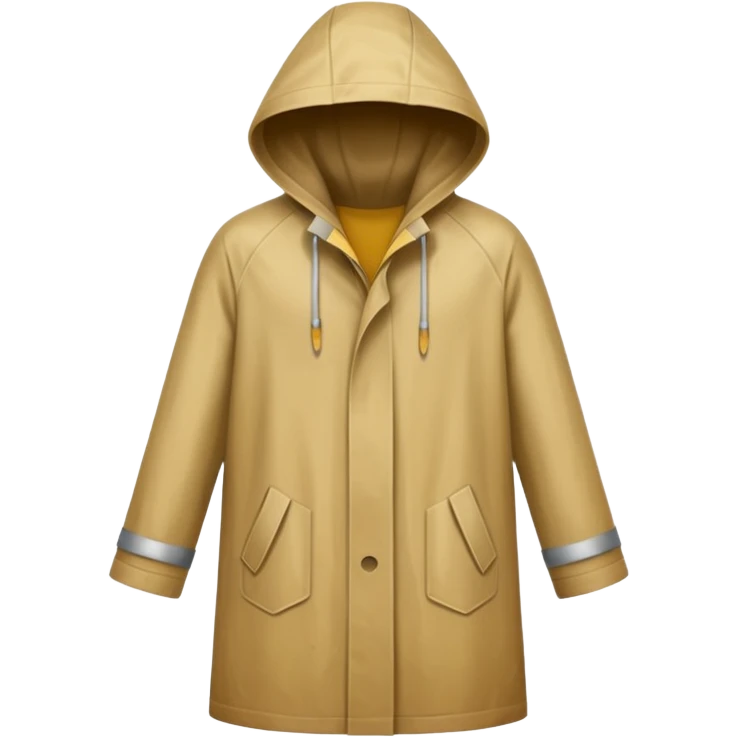 sand raincoat, just rain coat, negative: object. emoji