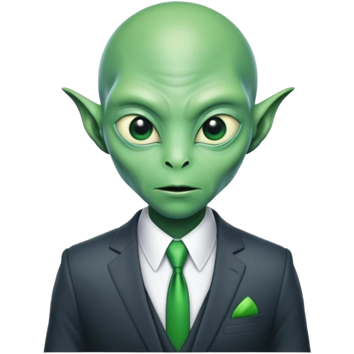 alien in a suit emoji