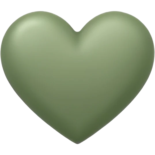 Sage green heart emoji