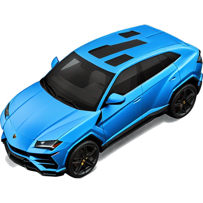 Lamborghini Urus Blue color emoji