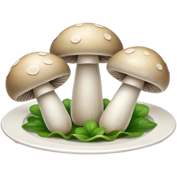 3 champignons on the plate emoji