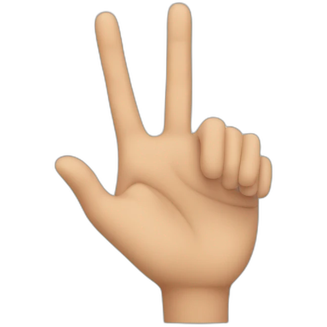 hand 2 fingers emoji