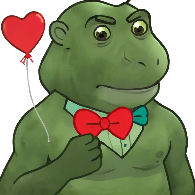 A Gorilla on Valentines Day emoji