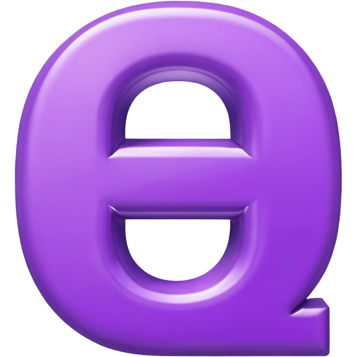 purple letter A emoji