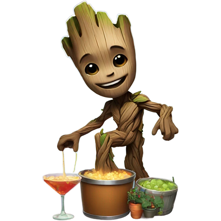 Groot partying emoji