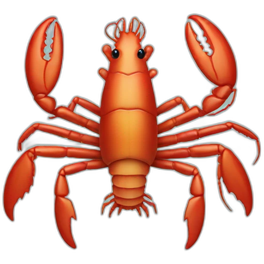 simplified blue lobster emoji