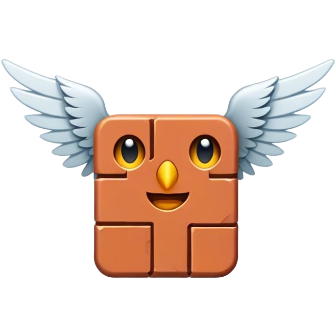 Brick with wings emoji