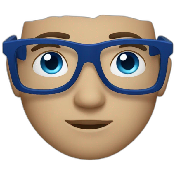 Antoine glasses blue eyes emoji