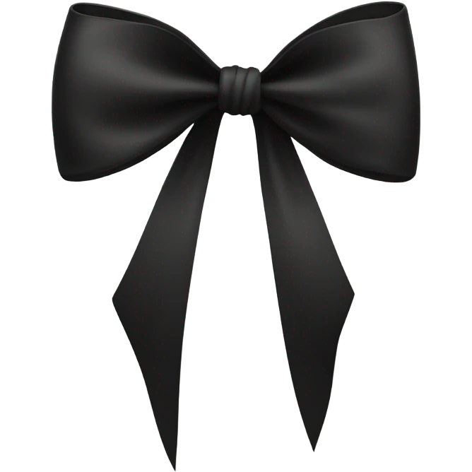Black bow emoji