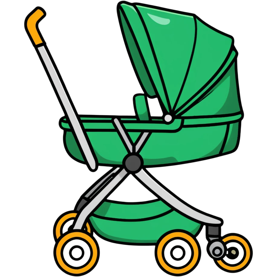 stroller doing a wheelie emoji
