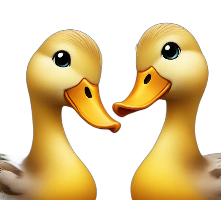 Duck couple in love emoji