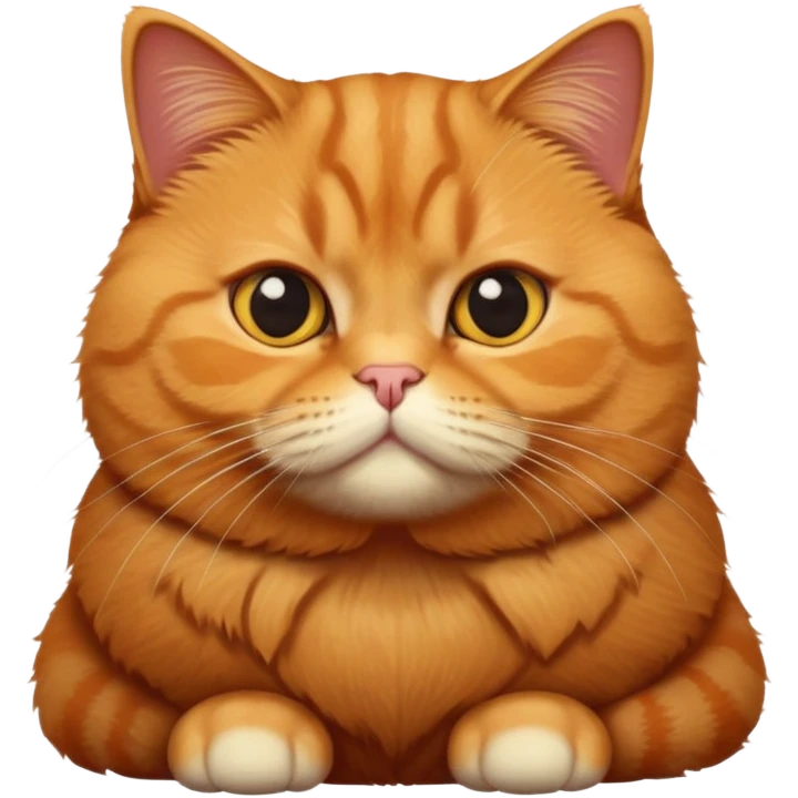 British shorthair ginger cat, solid color with no markings emoji
